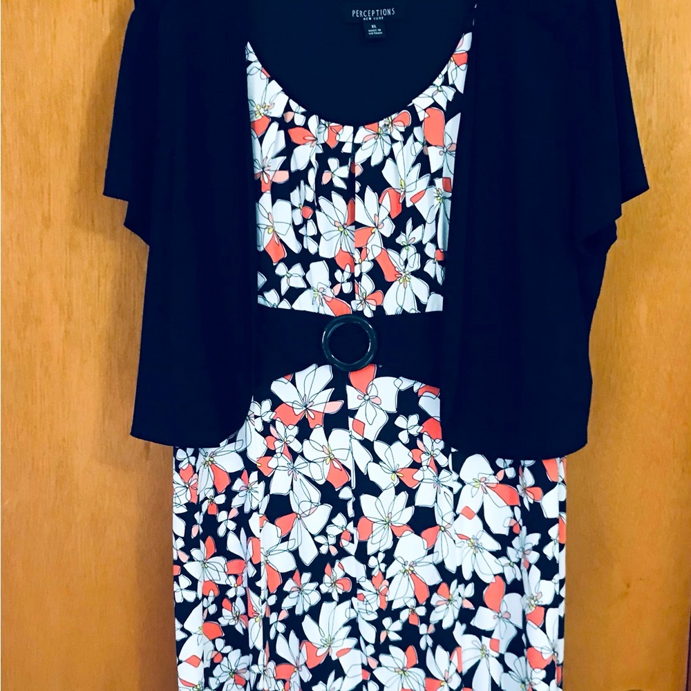 Floral Dress and Cardigan